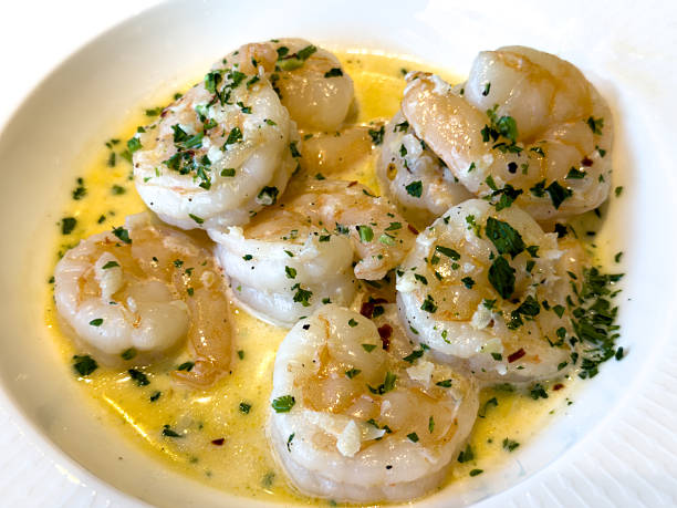 Quick shrimp scampi over zucchini noodles