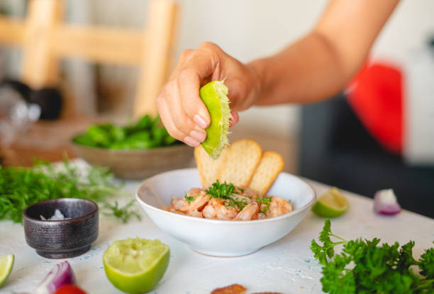 Peruvian ceviche with fresh citrus and fish
