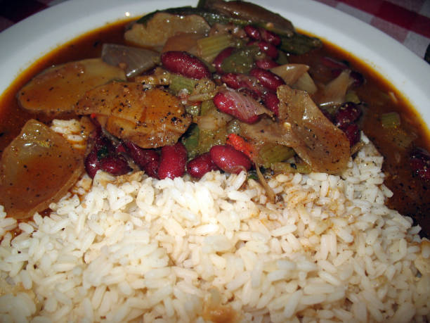 Rice and beans with frozen vegetables