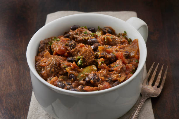Cuban ropa vieja, shredded beef in tomato sauce