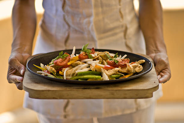 Beef and bell pepper stir-fry with ginger